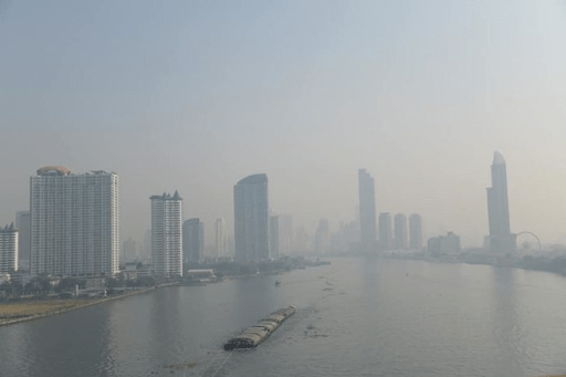 ฝุ่น PM2.5 ในกรุงเทพฯ เมื่อเดือนธันวาคมในปี 2021